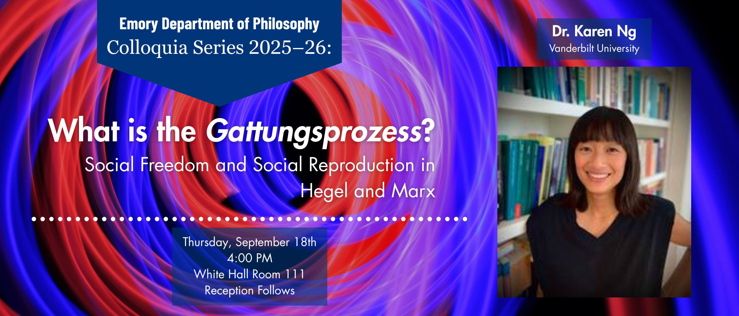 Karen Ng - Colloquium Speaker Banner