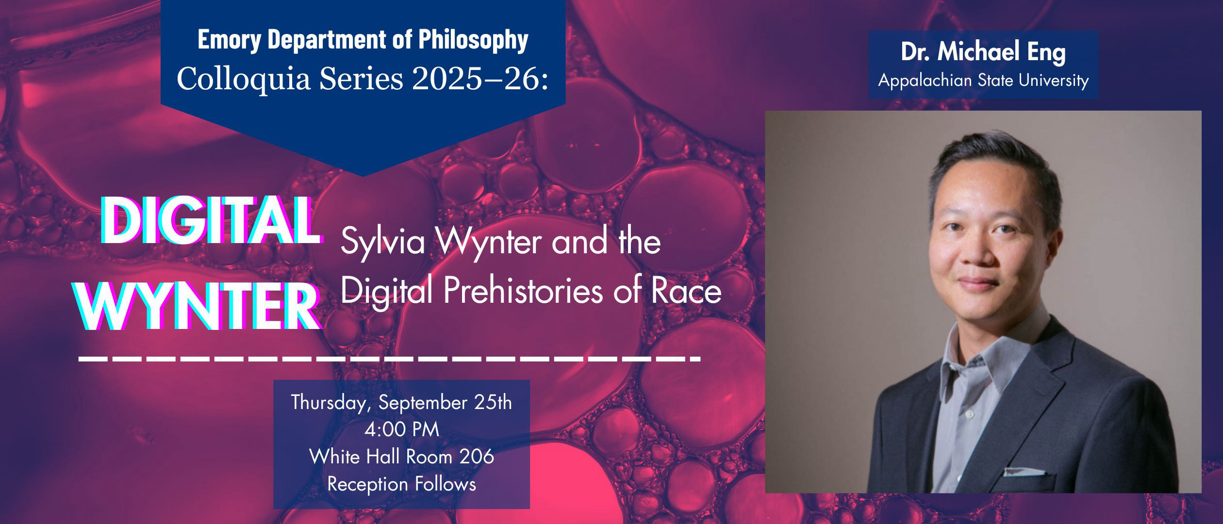 Michael Eng - Colloquium Speaker Banner